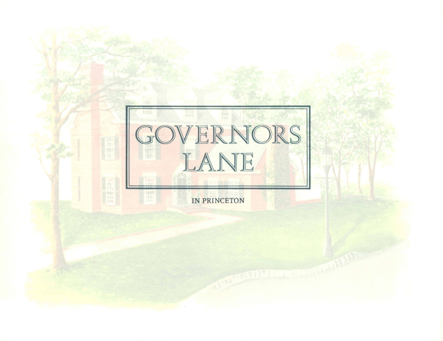 Original Governors Lane brochure cover page